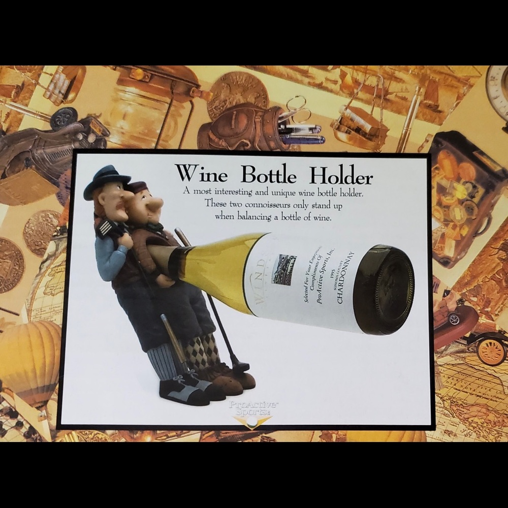 New in box Novelty Golfers Wine Bottle Holder